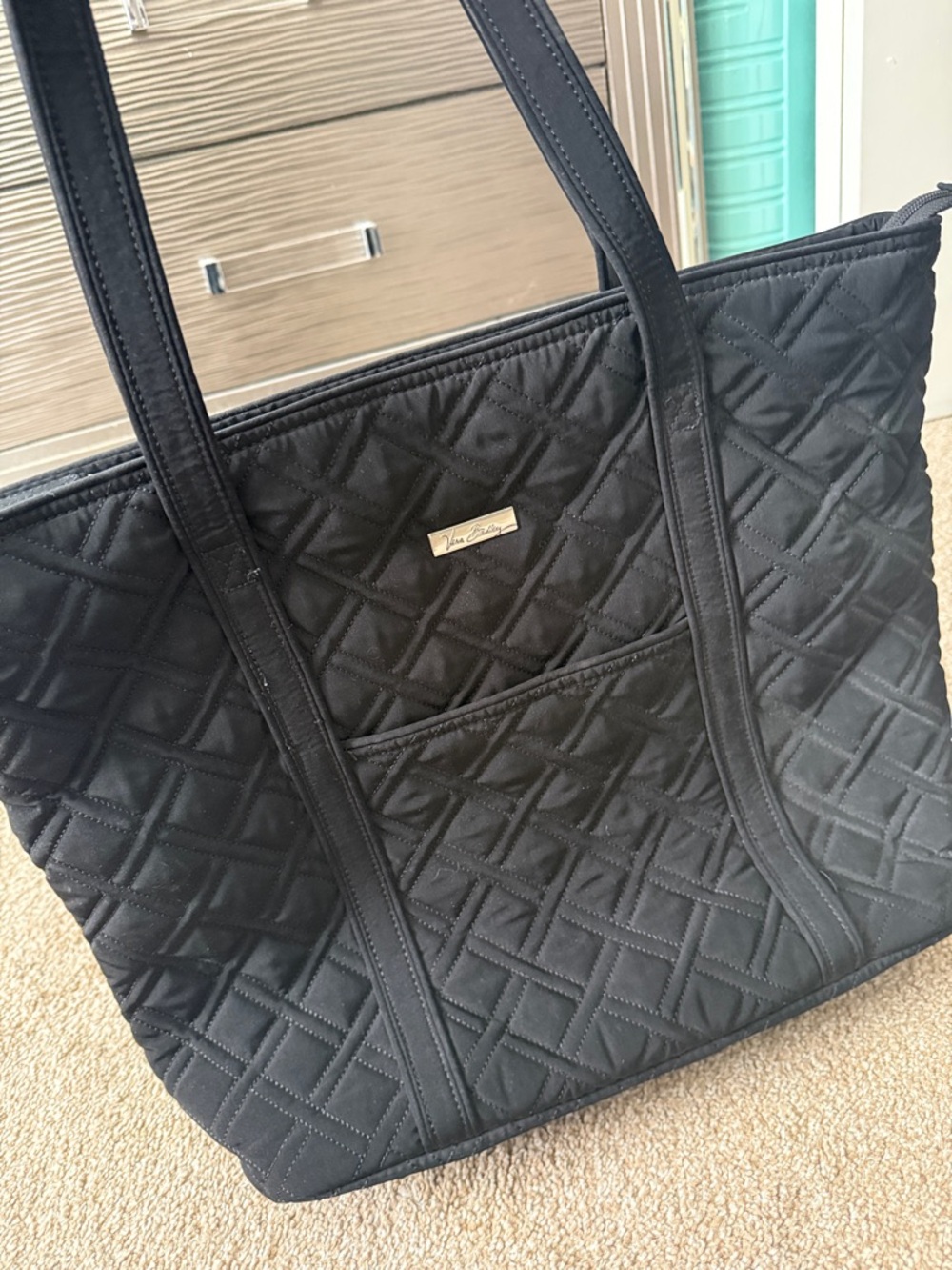 Vera Bradley Black Quilted Tote